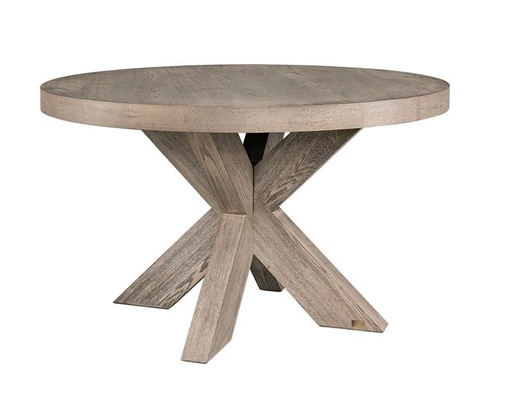 [ARTW-06-85613-/A1972] Pyöreä ruokapöytä Hunter 130 cm, Antique grey oak