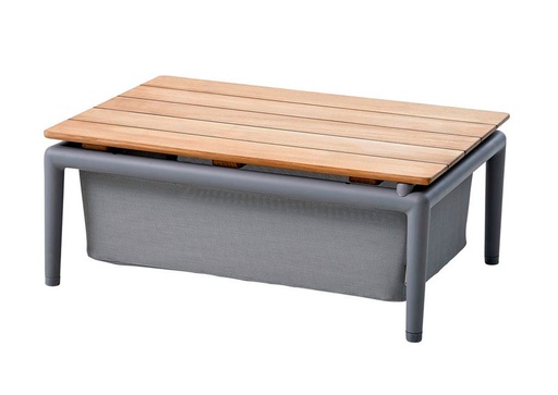 [CANE-5037-TTSL---/J928] Sohvapöytä laatikolla Conic 74 x 52 cm, Light Grey