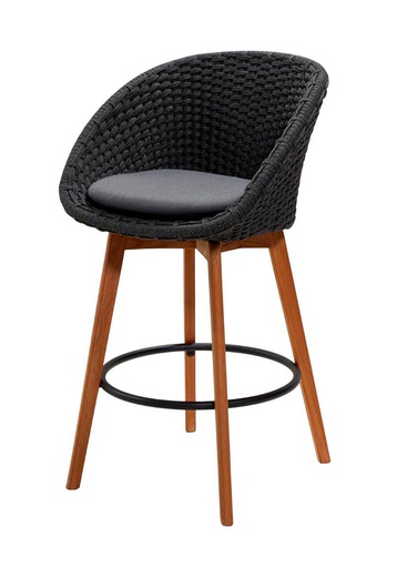 [CANE-5455RODGT/J1162] Baarituoli Peacock, Dark Grey