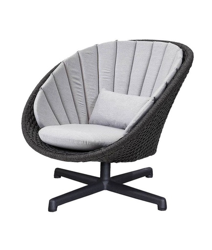 [CANE-5458-RODGSWB-/J1314] Pyörivä nojatuoli Peacock, Dark Grey