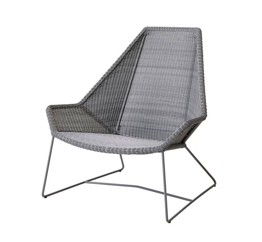 [CANE-5469-LI---/J867] Korkeaselkäinen nojatuoli Breeze, Light Grey