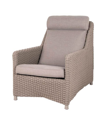 [CANE-8403-ROTST---/J1215] Korkeaselkäinen nojatuoli Diamond, Taupe