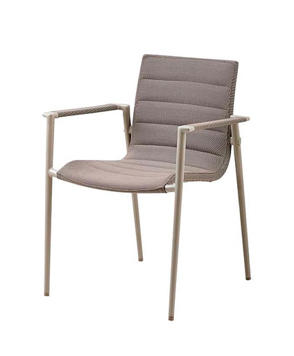 [CANE-8434-AITT---/J1242] Ruokapöydän tuoli Core käsinojilla, AirTouch, Taupe