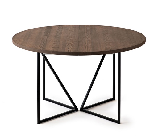 [K&K-641-130B-122UP/A1653] Pyöreä ruokapöytä Zet 130 cm, jatkettava, saarni C12