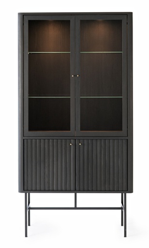 [K&K-VEG4DH-BM-142-UP/C2218] Vitriinikaappi Velvet 103 x 200 cm, saarni C14