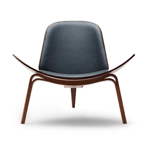 [CHS-CH07-WAL-oil-leat-loke-/B2158] Nojatuoli Shell CH-07, walnut, leather