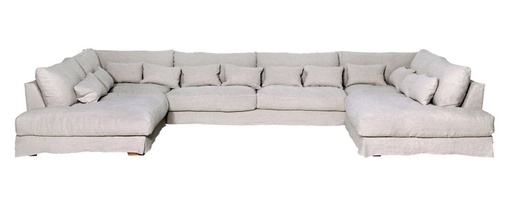 [BOS-E1747-5468-6L-LINE007-EXCL/I263] U-Sohva Heaven SET 6, Linen Natur