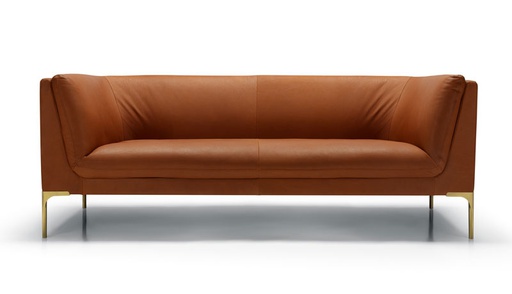 [BOS-E2554-0400-2S-ANI-Cognac/I1154] Sohva Slim 3:n istuttava, nahkaverhoilu, Cognac