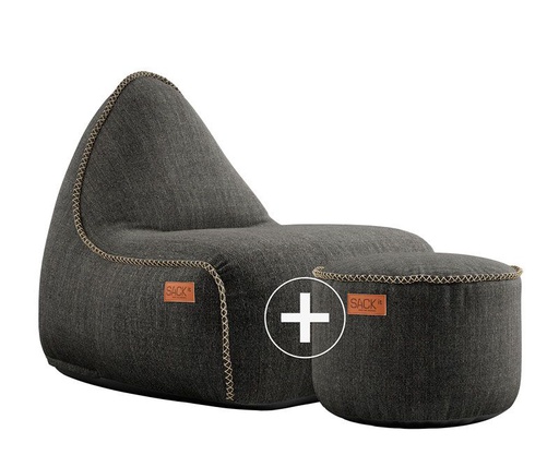 [SACKit-8573009-8574008-/J1333] Säkkituoli Cobana + rahi, harmaa