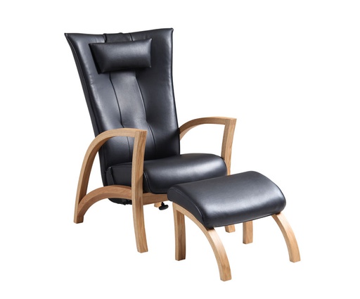 [BA-62207-5-62210-5-C009/B676] Mekanismituoli Focus ja rahi, nahkaverhoilu, musta