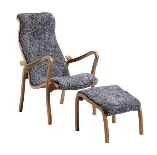 [BA-TORP-CH-OAKWAR-VILLA-/B636] Lepotuoli Torparen, tammi, lampaannahka, Grey